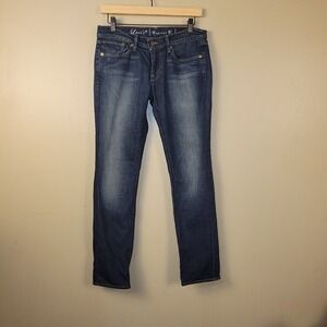 Levi's Capital E Jeans Size 28 Ruler Low Slim Straight‎ Denim Blue Medium Wash